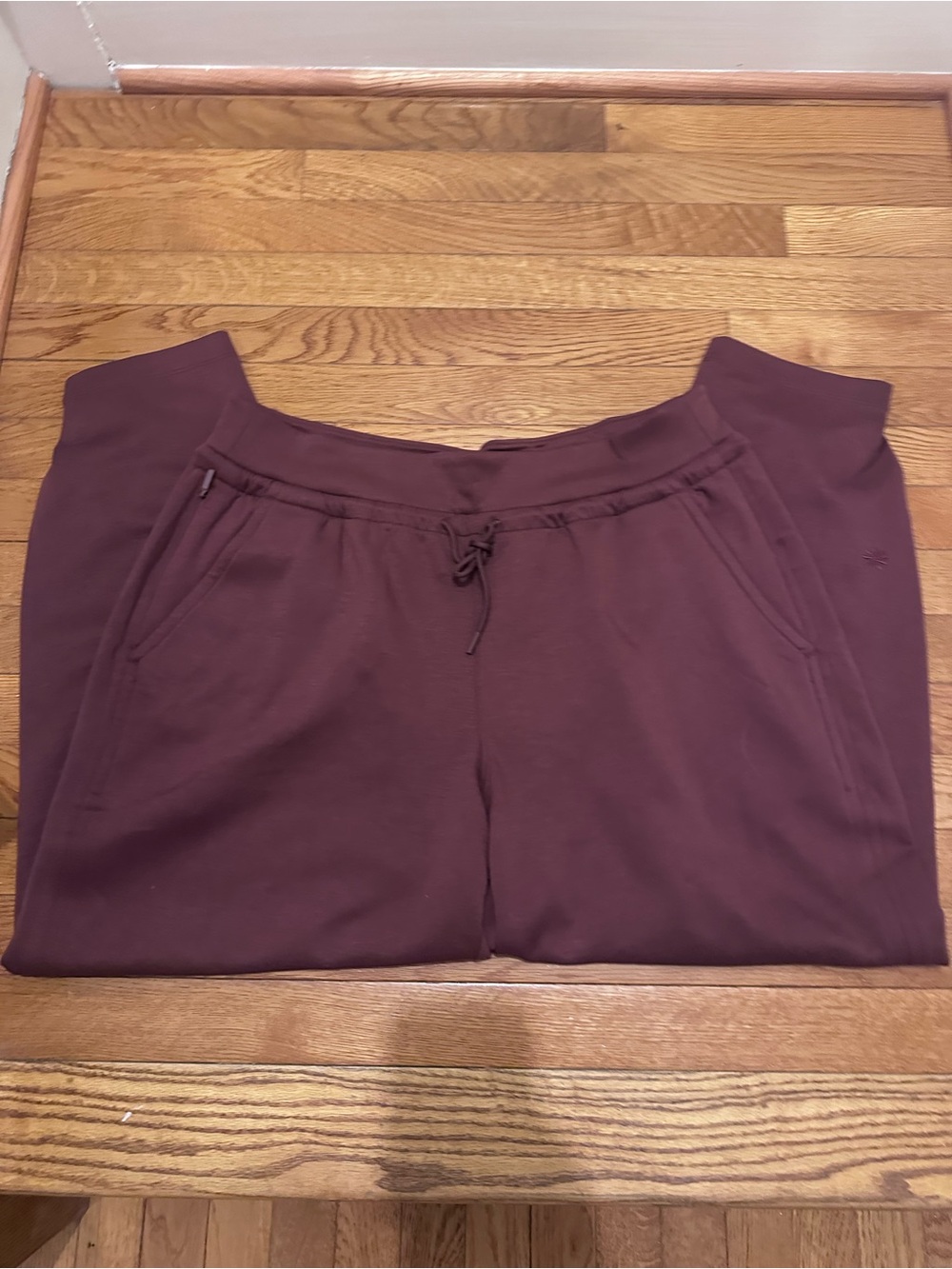 Athleta Maroon Drawstring Joggers